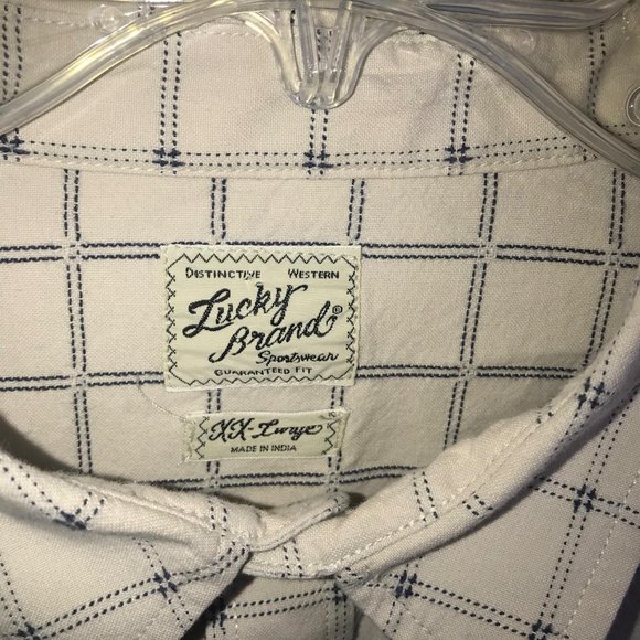 Lucky Brand Mens XXL Plaid Button Down - Picture 5 of 6